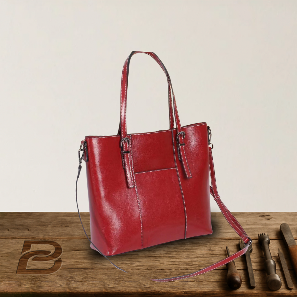 BERK | Große handgetragene Tasche aus echtem Leder