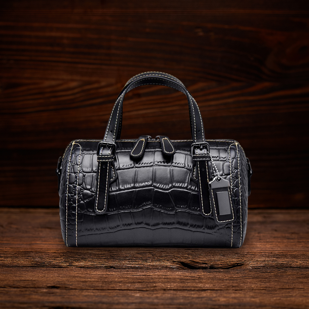 BERK | Handtasche aus Rindsleder mit Krokodilmuster