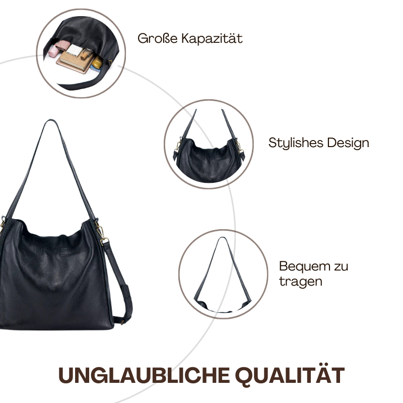 BERK | Tote Tasche aus echtem Rindsleder