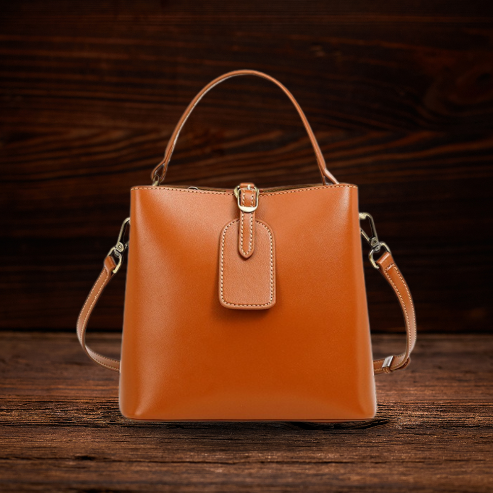 BERK | Mini-Ledertasche mit strukturiertem Top-Griff