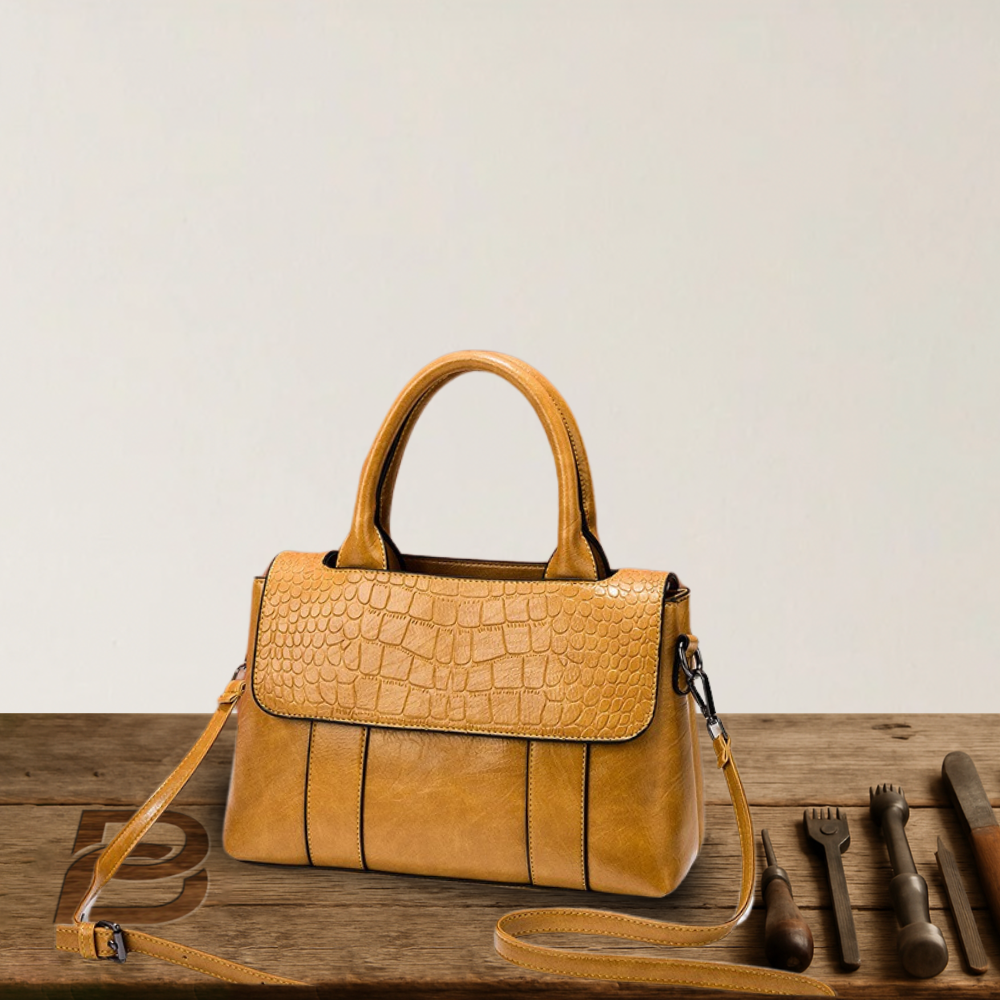BERK | Strukturierte Ledertasche mit großem Fassungsvermögen