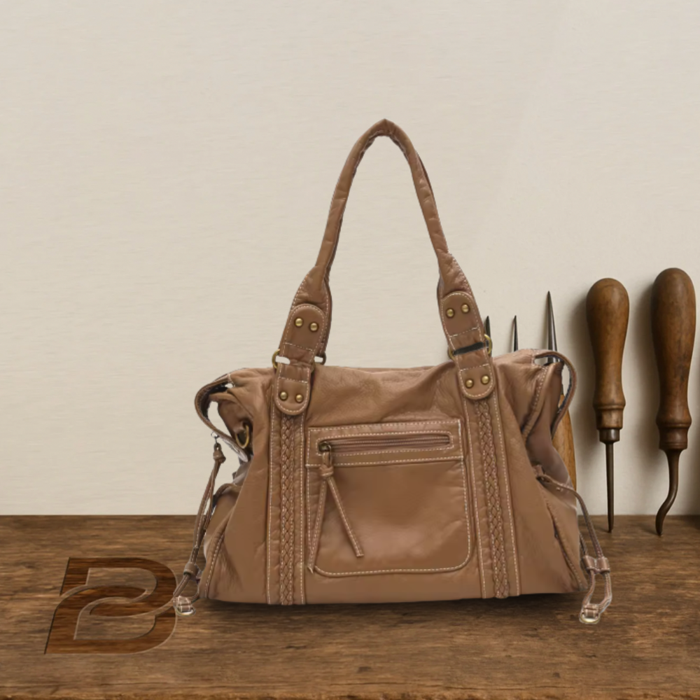 BERK | Retro-Lederhandtasche mit großer Kapazität