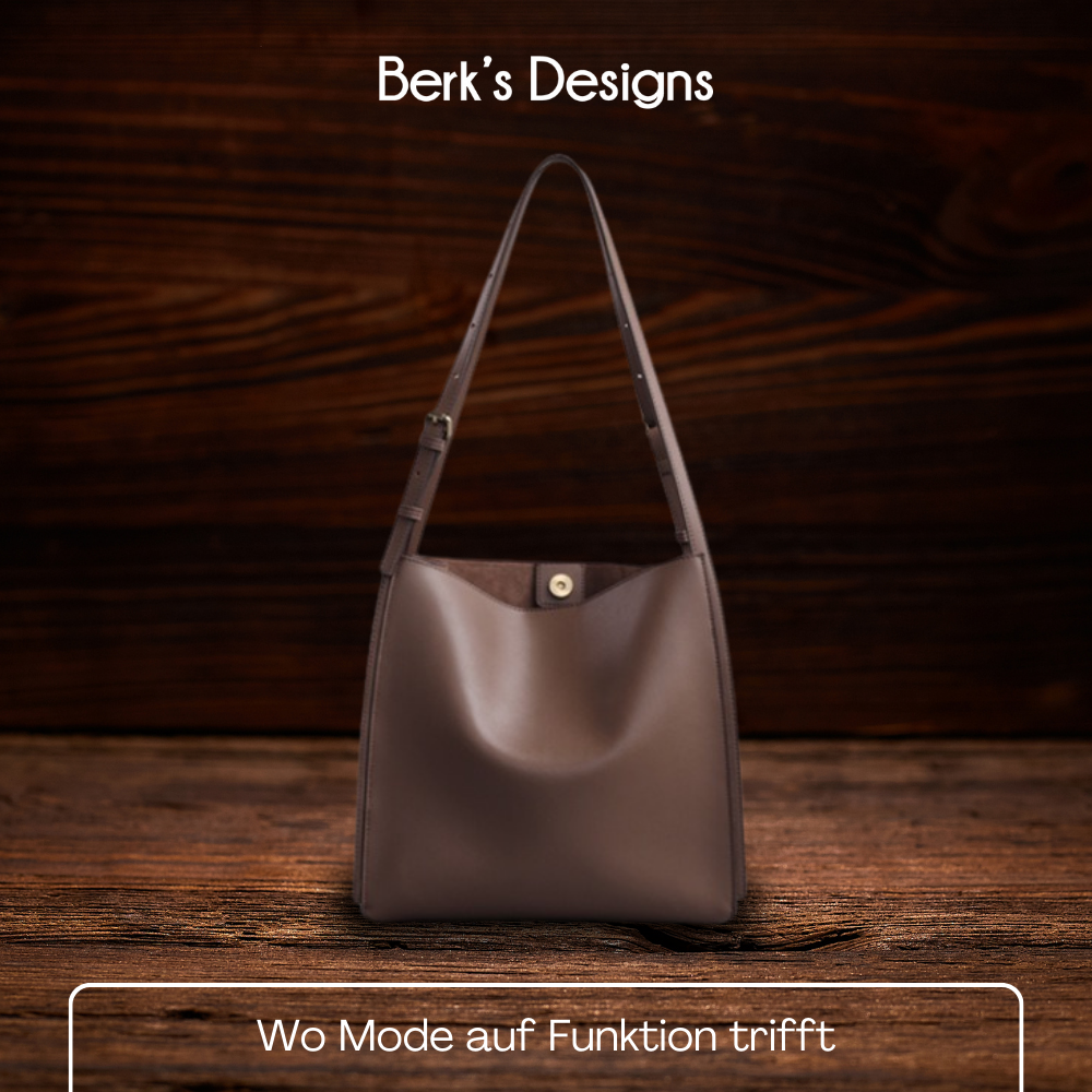 BERK | Retro-Tragetasche aus echtem Leder