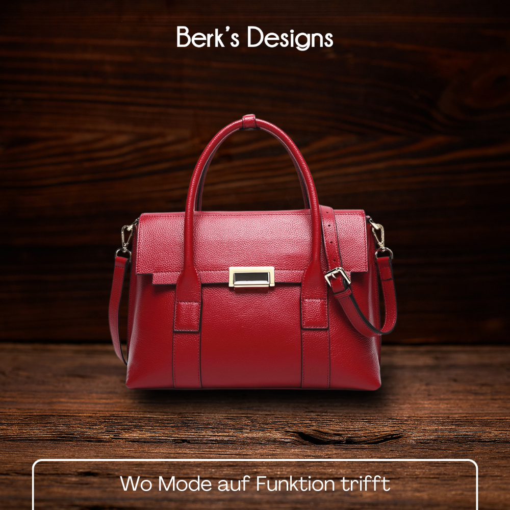 BERK | Echtes Leder Schloss Schnalle Tasche