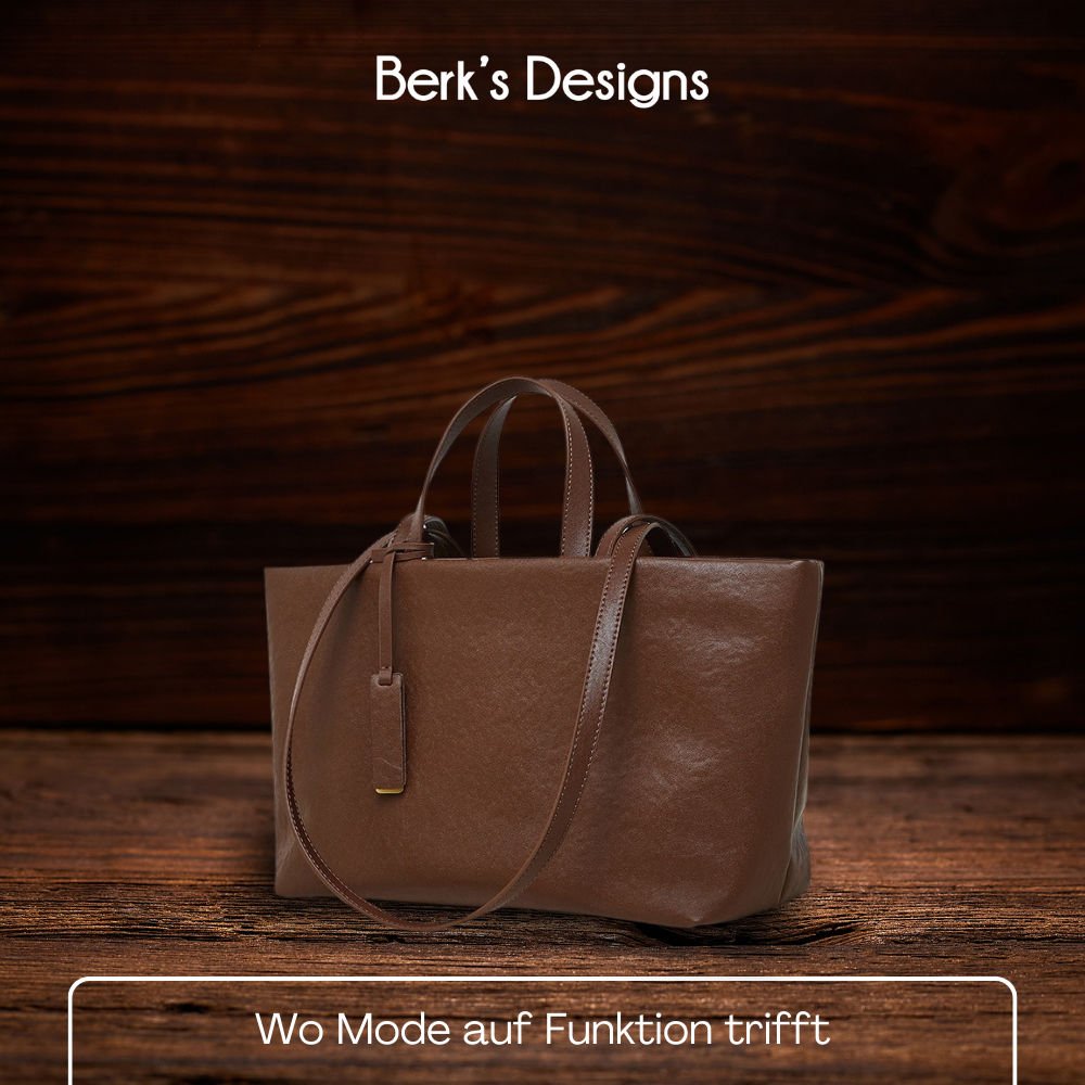 BERK | Tote Tasche aus weichem Leder mit großem Fassungsvermögen