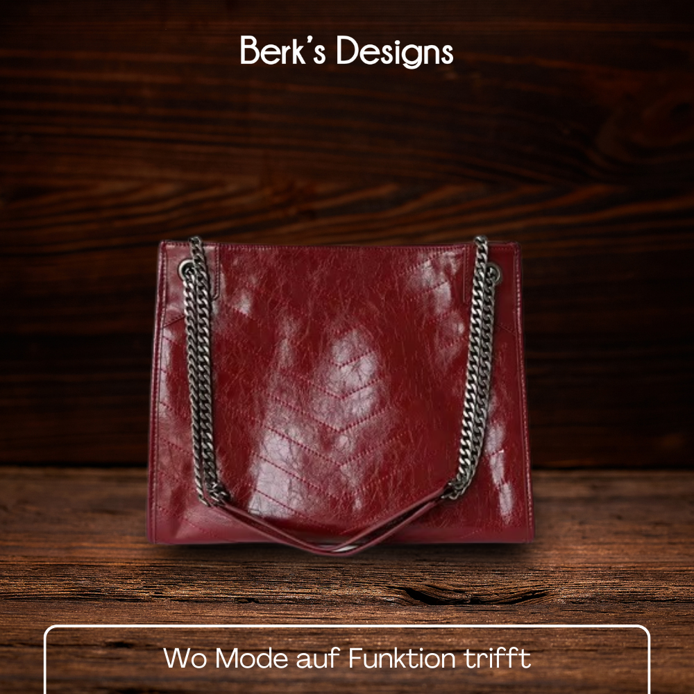 BERK | Tote Tasche aus Leder mit Kettenriemen
