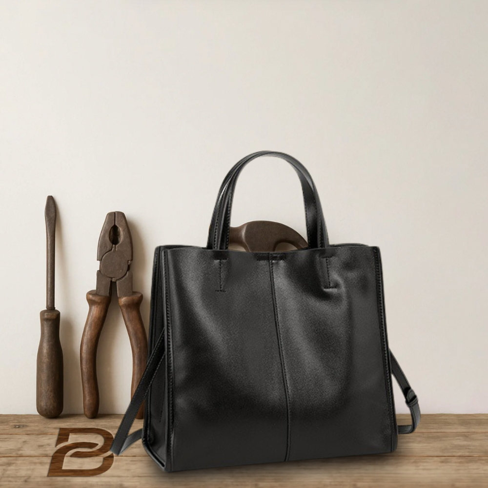 BERK | Klassische Leder-Tasche mit Top-Griff