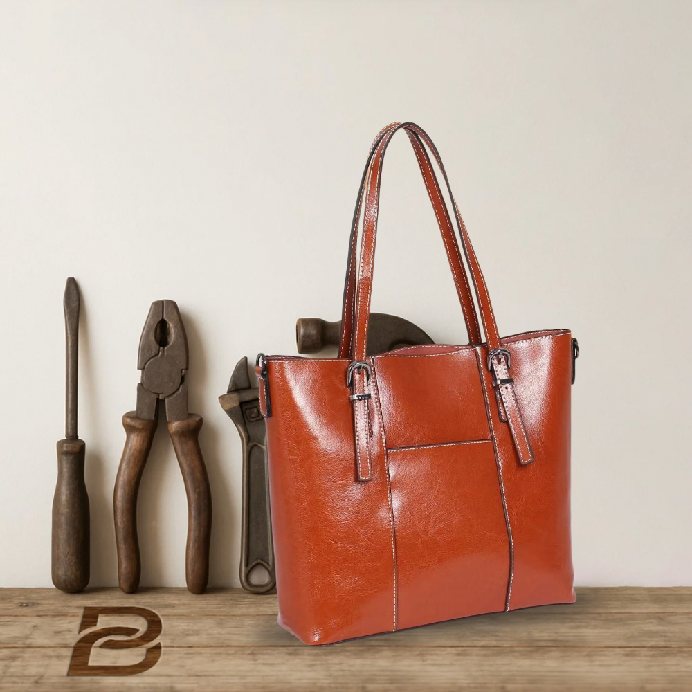 BERK | Große handgetragene Tasche aus echtem Leder