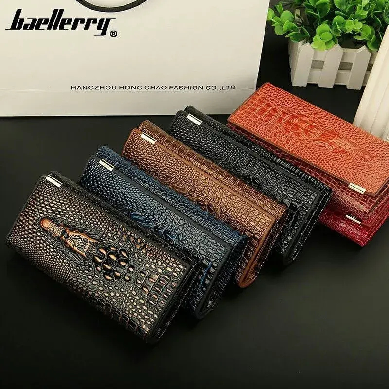 BERK | Elegante Geldbörse mit Kroko-Prägung
