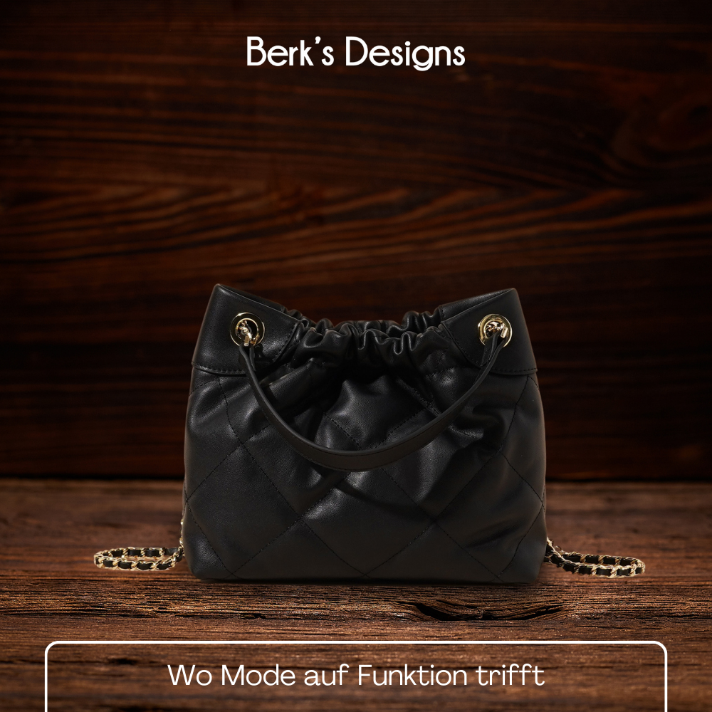 BERK | Schlanke Shoppertasche aus Leder mit Ketten