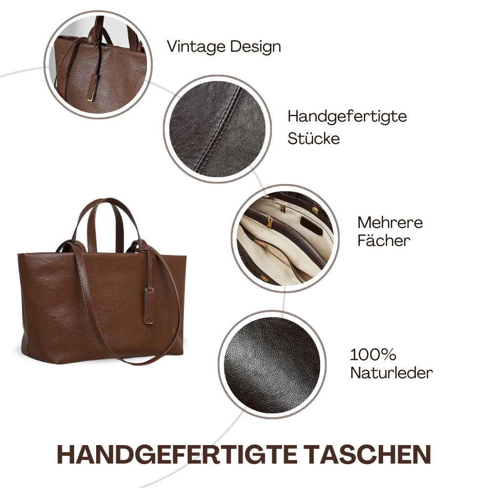BERK | Tote Tasche aus weichem Leder mit großem Fassungsvermögen