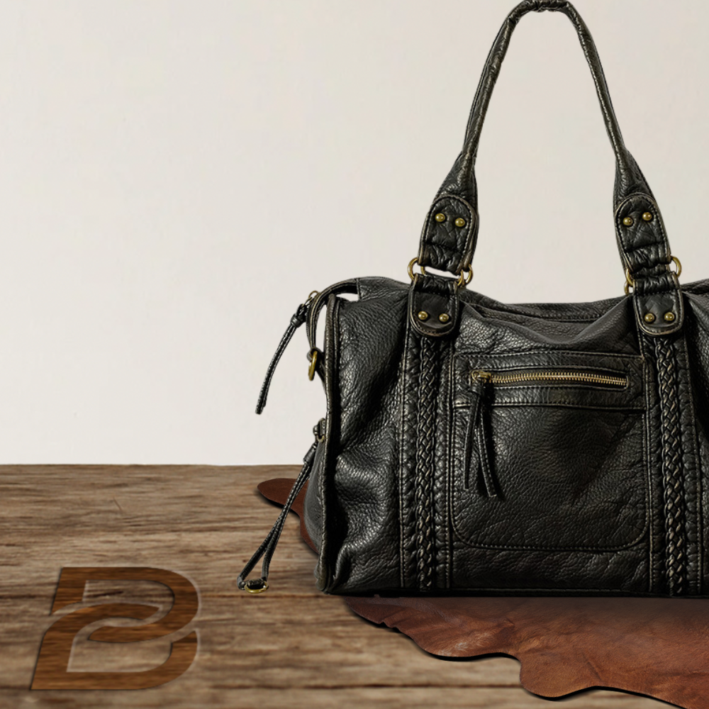 BERK | Retro-Lederhandtasche mit großer Kapazität