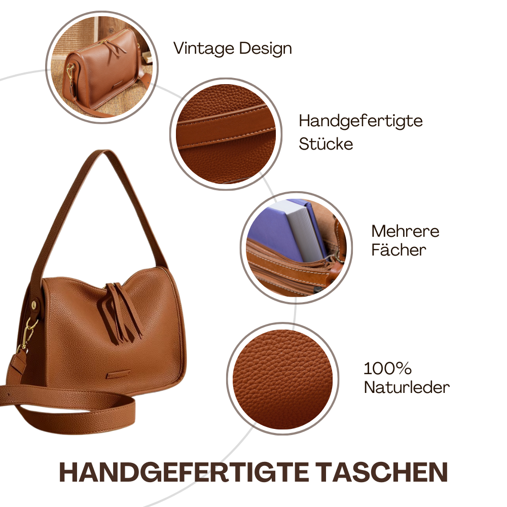 BERK | Strukturierte Leder-Umhängetasche