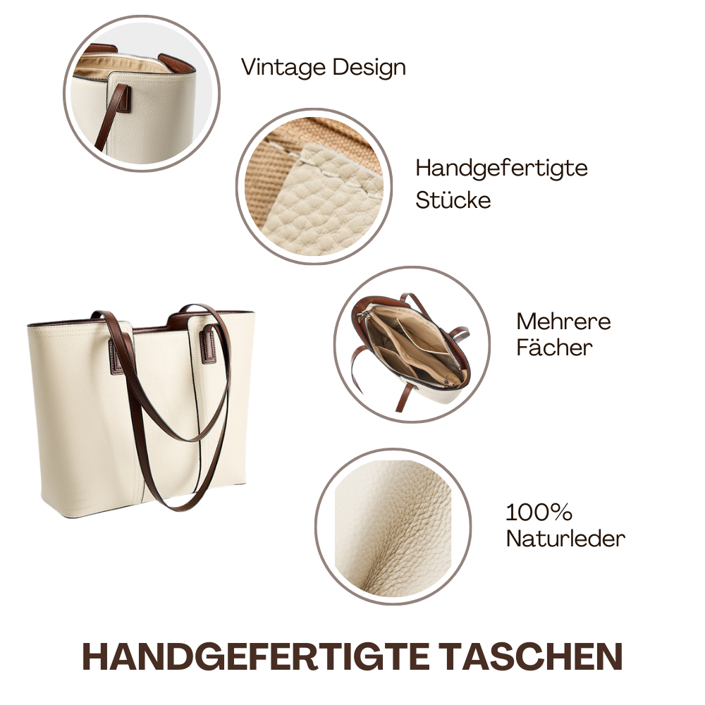 BERK | Shopper Ledertasche mit großem Fassungsvermögen