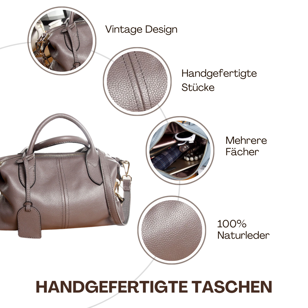 BERK | Weiche Narbung Elegante Ledertasche