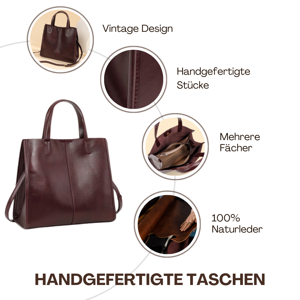 BERK | Klassische Leder-Tasche mit Top-Griff