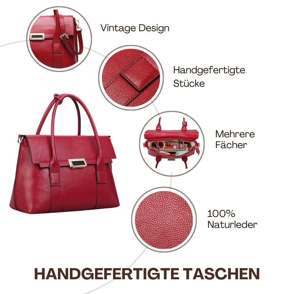 BERK | Echtes Leder Schloss Schnalle Tasche
