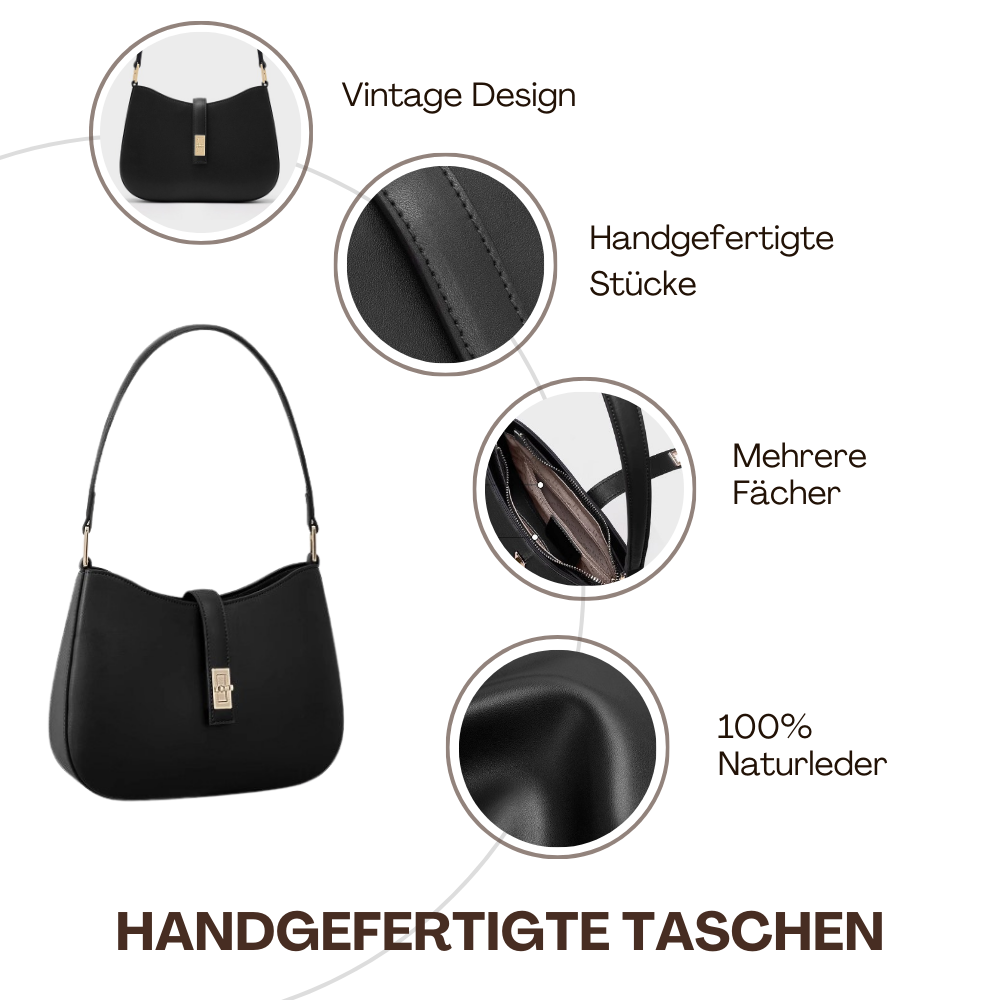 BERK | Elegante Umhängetasche aus Glattleder