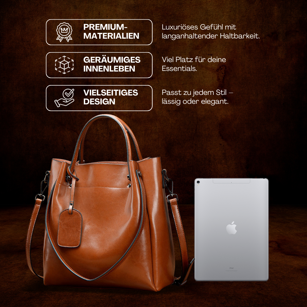 BERK | Geräumige handgefertigte Echtledertasche