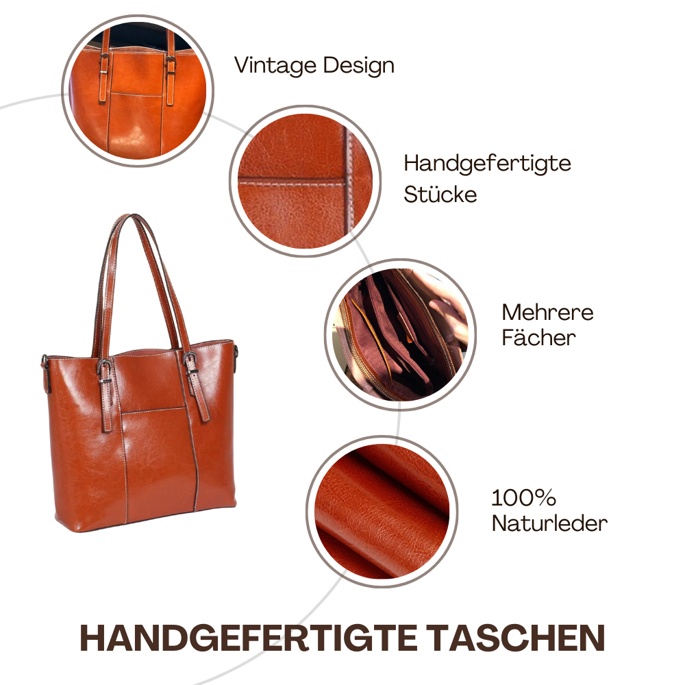 BERK | Große handgetragene Tasche aus echtem Leder