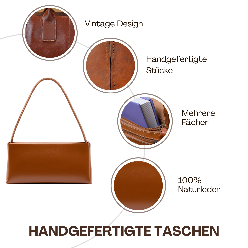 BERK | Minimalistische Chic Leder-Umhängetasche