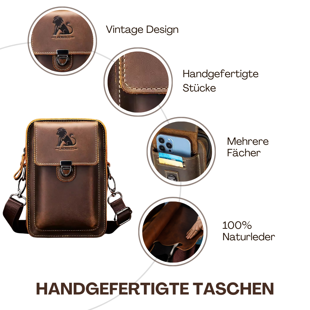 BERK | Mini-Messenger-Lederumhängetasche