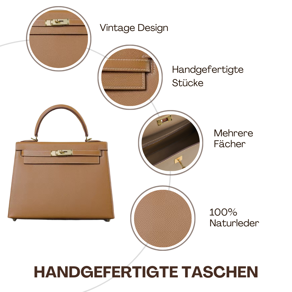 BERK | Elegante Lederhandtasche mit Seitenriemen