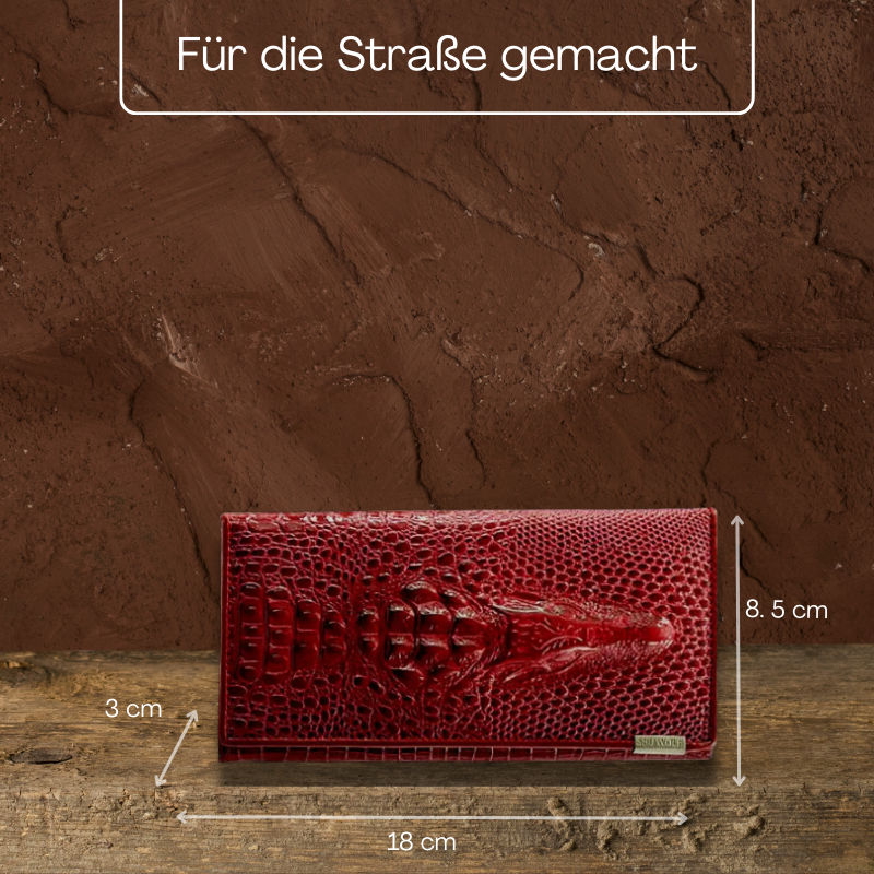 BERK | Elegante Geldbörse mit Kroko-Prägung