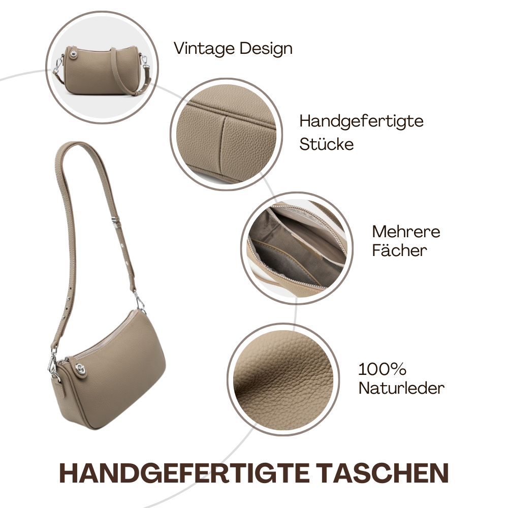 BERK | Einfache alltägliche Crossbody-Ledertasche