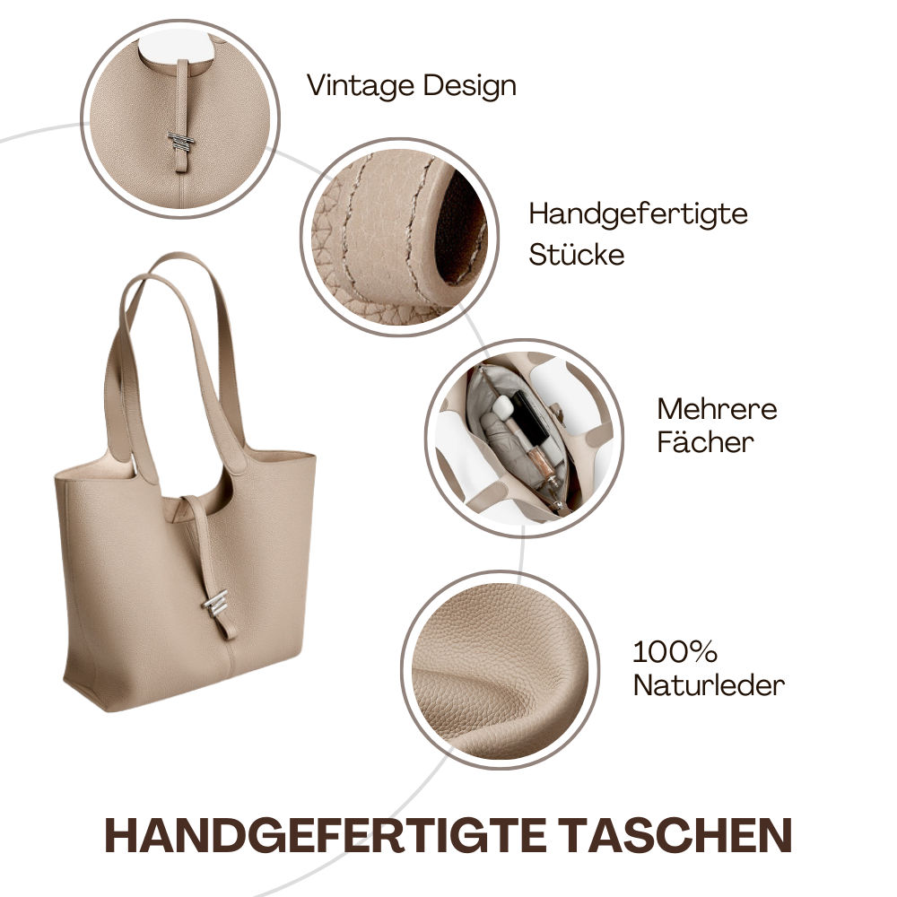 BERK | Elegante moderne Lederhandtasche