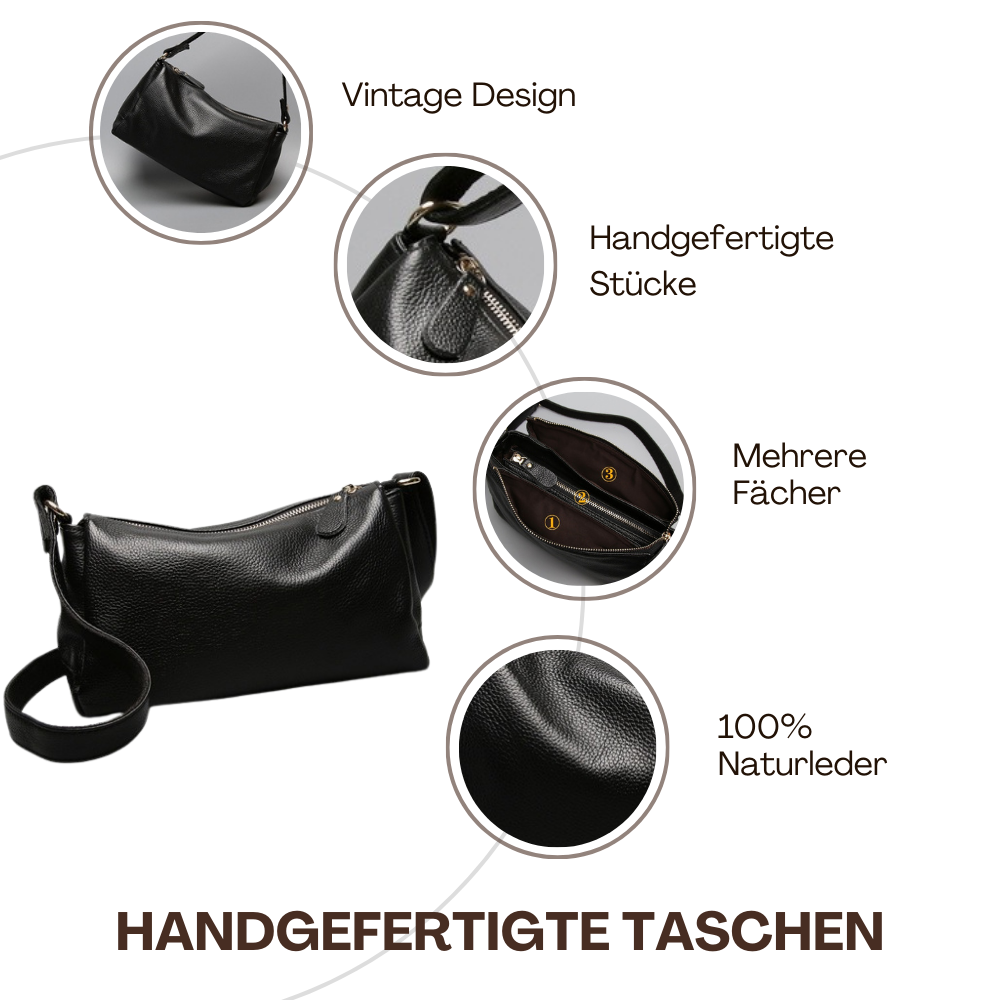 BERK | Simply Chic Leder Zwei-Wege-Tasche