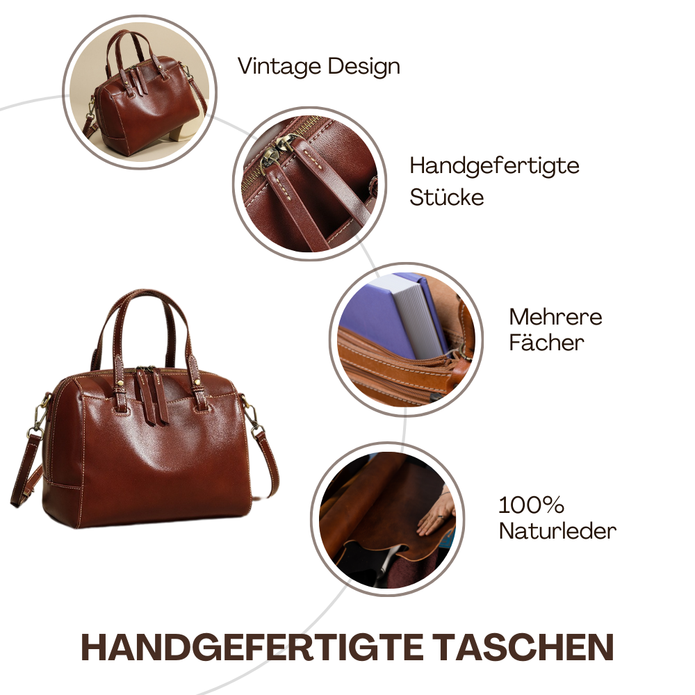 BERK | Klassischer Messenger Leder Schulranzen