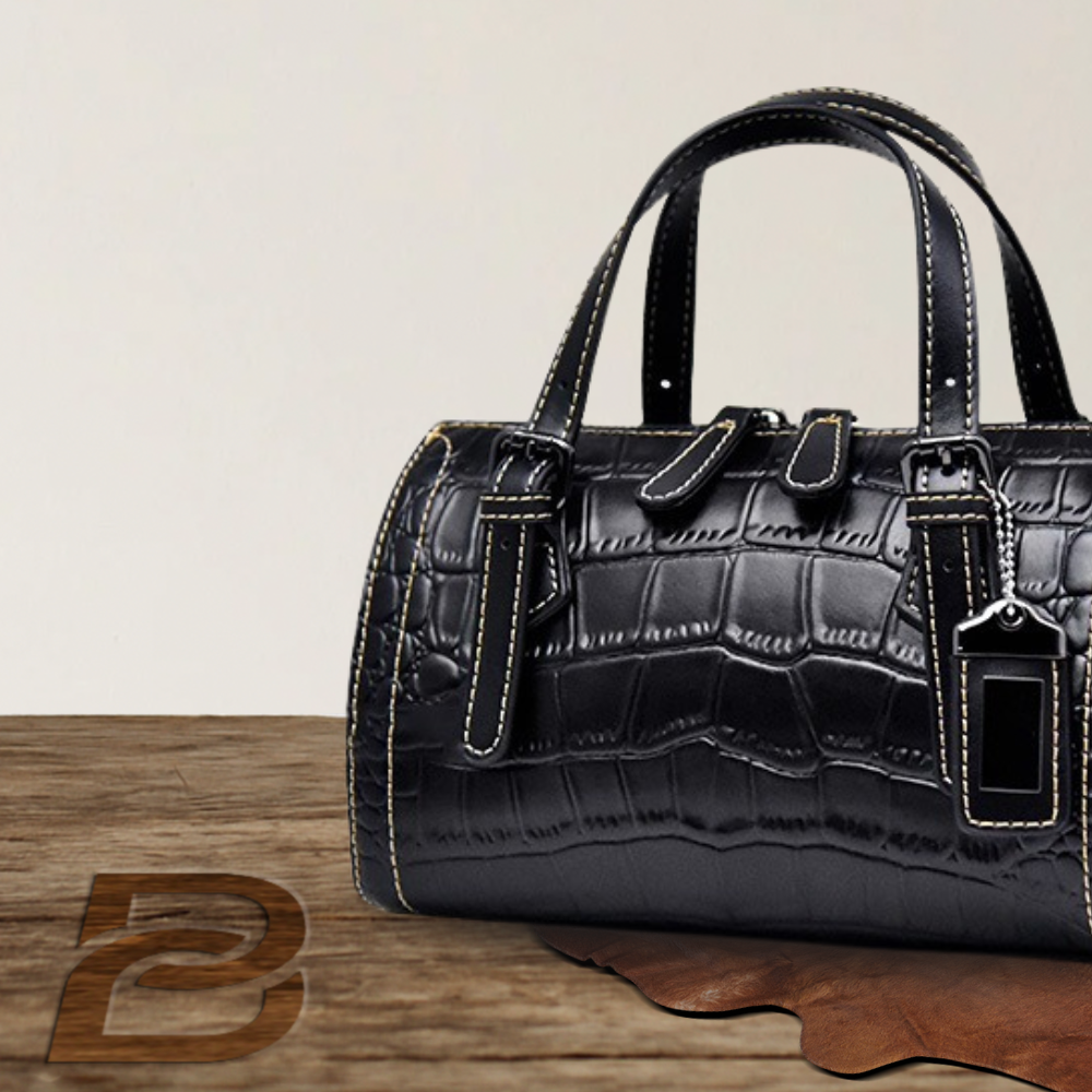 BERK | Handtasche aus Rindsleder mit Krokodilmuster