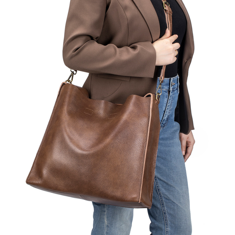 BERK | Tote Tasche aus echtem Rindsleder