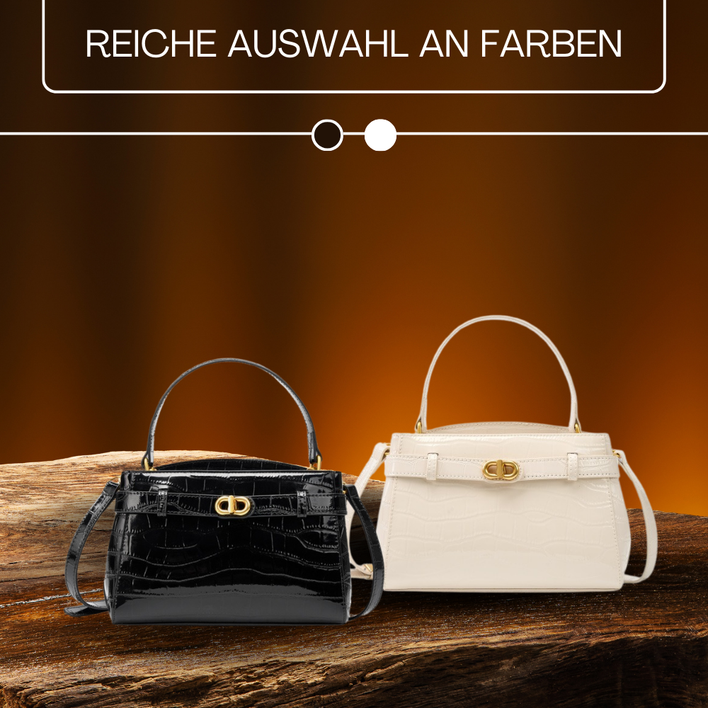 BERK | Strukturierte Ledertasche mit glatter Oberfläche
