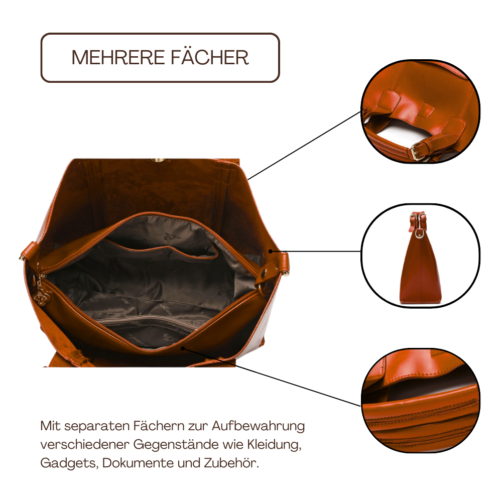 BERK | Klassische glatte Oberfläche Große Kapazität Tragetasche