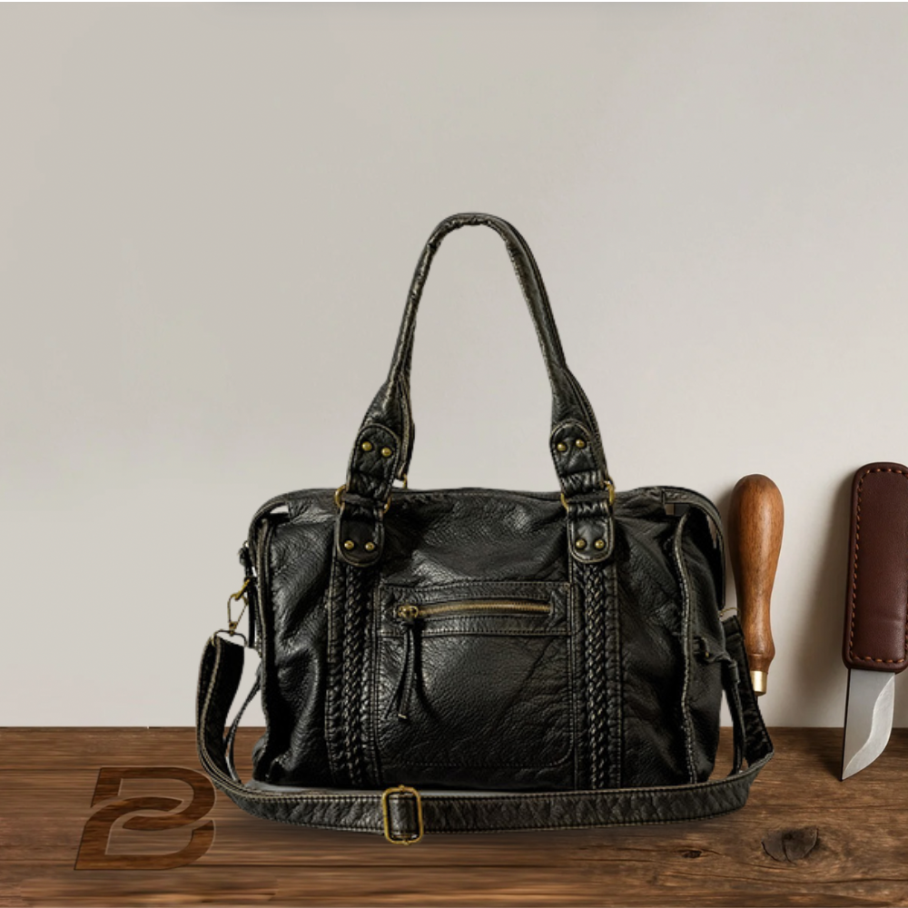 BERK | Retro-Lederhandtasche mit großer Kapazität