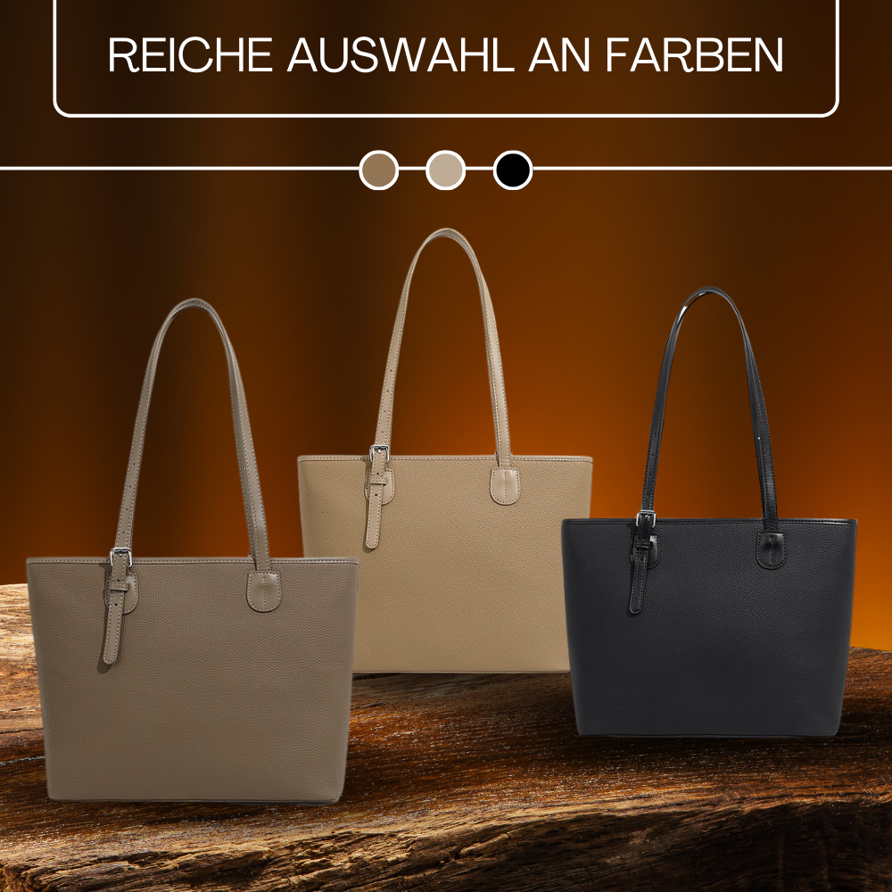 BERK | Tote Tasche aus weichem, genarbtem Leder mit großem Fassungsvermögen