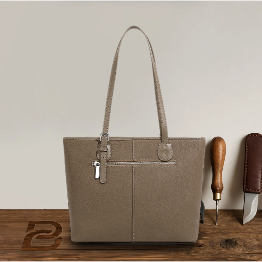 BERK | Tote Tasche aus weichem, genarbtem Leder mit großem Fassungsvermögen