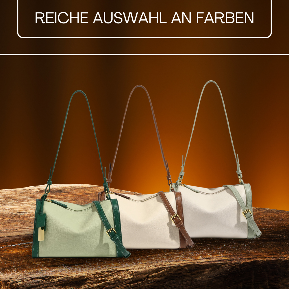BERK | Hochwertige zweifarbige Tasche aus echtem Leder