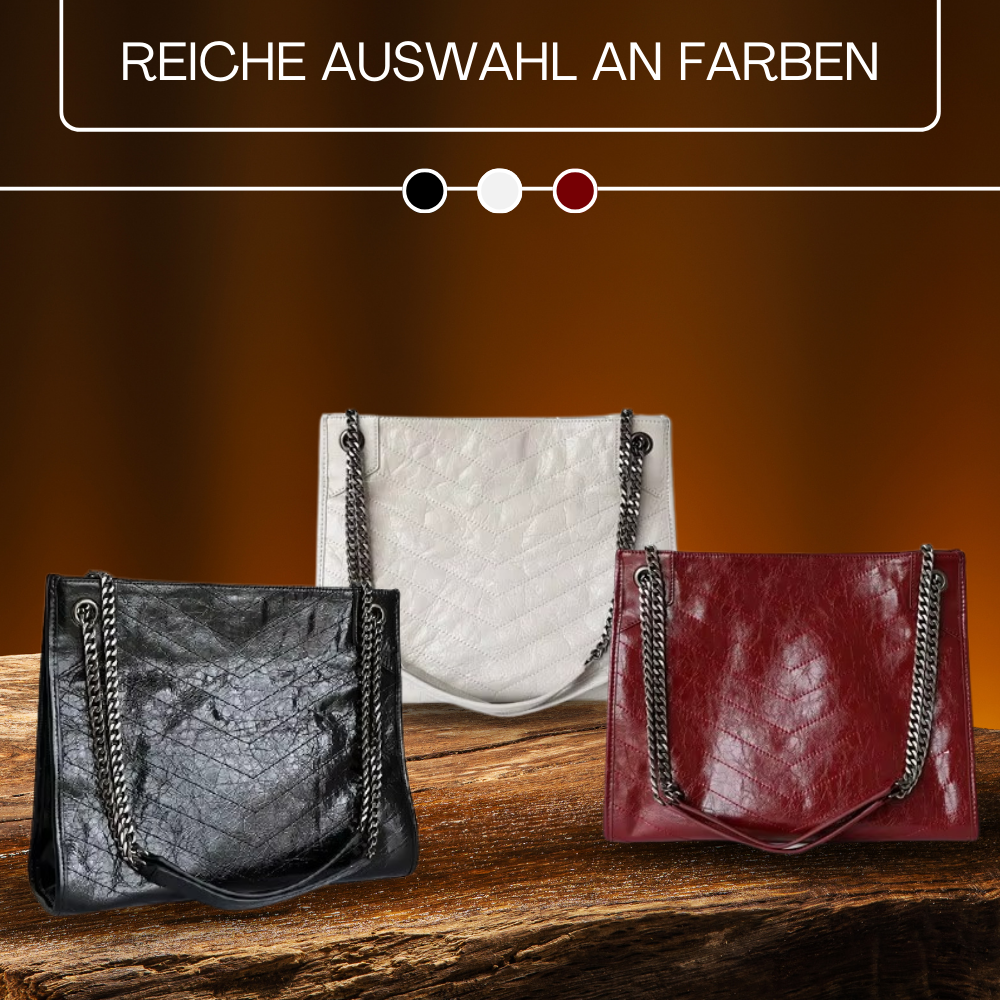 BERK | Tote Tasche aus Leder mit Kettenriemen