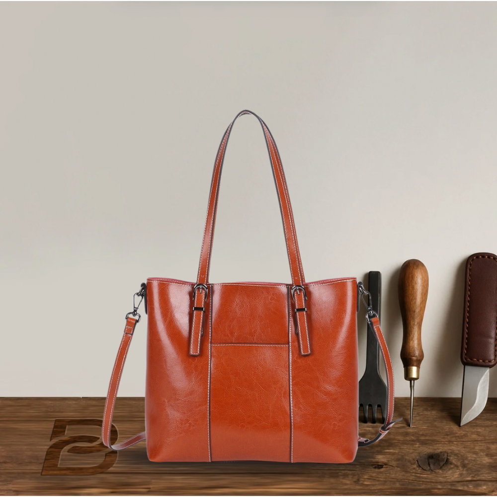 BERK | Große handgetragene Tasche aus echtem Leder
