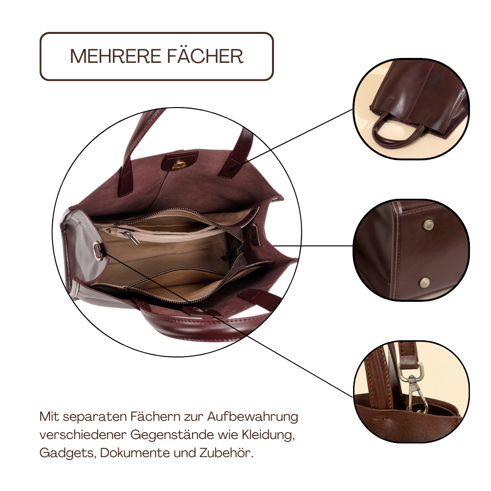 BERK | Klassische Leder-Tasche mit Top-Griff