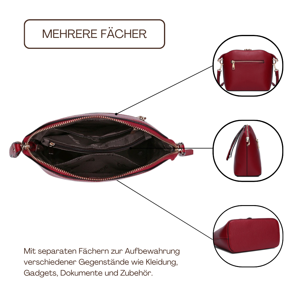 BERK | Kleine Schulter-Umhängetasche aus echtem Leder