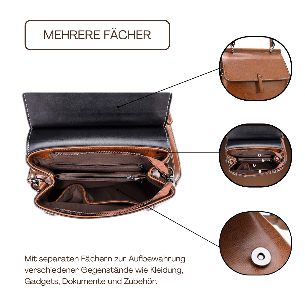 BERK | Eleganter Schulranzen aus Glattleder