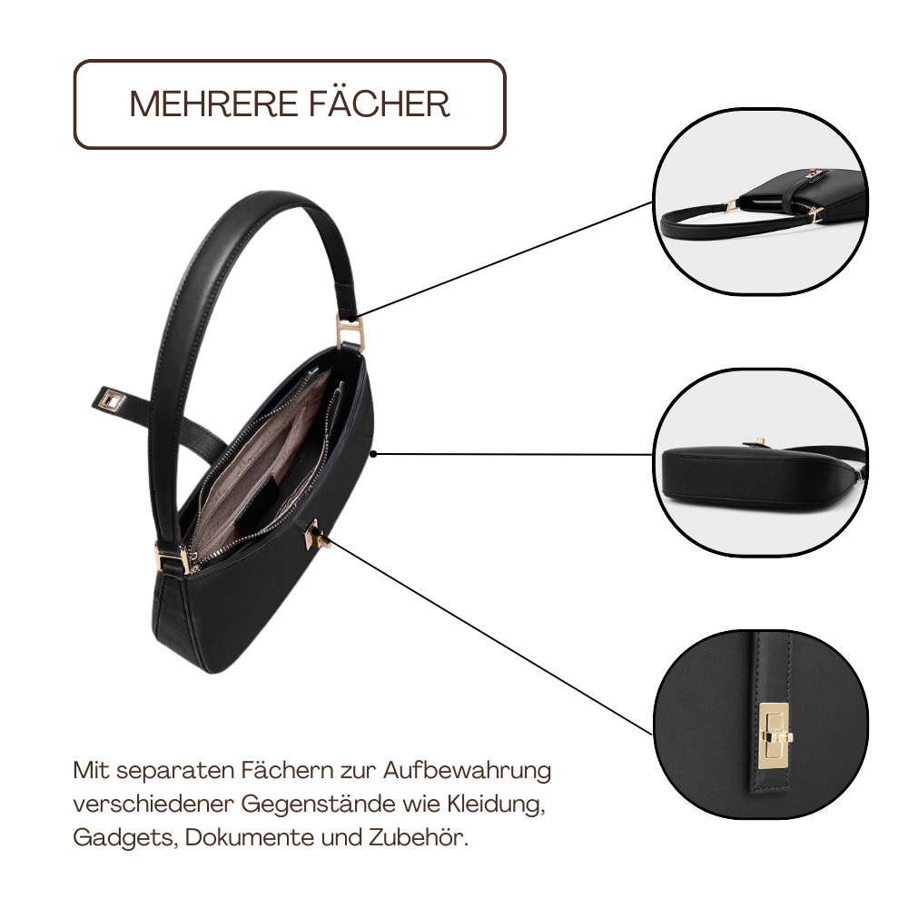 BERK | Elegante Umhängetasche aus Glattleder