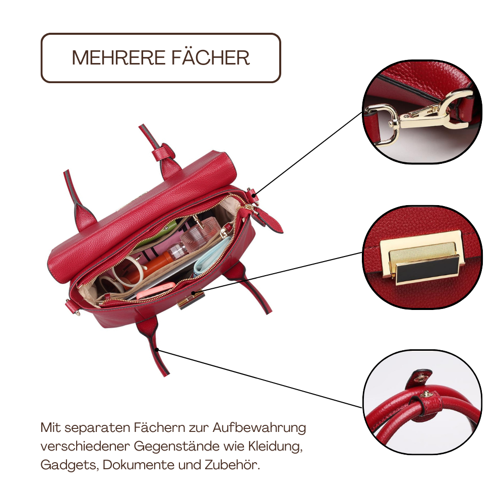 BERK | Echtes Leder Schloss Schnalle Tasche