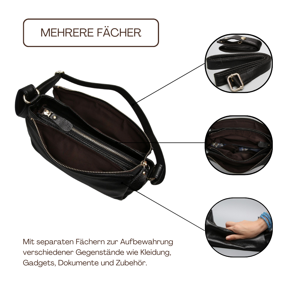 BERK | Simply Chic Leder Zwei-Wege-Tasche