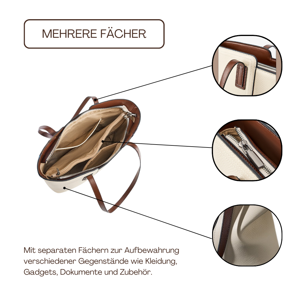 BERK | Shopper Ledertasche mit großem Fassungsvermögen