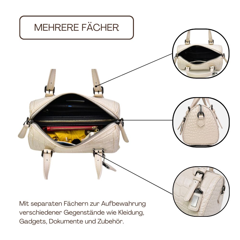 BERK | Handtasche aus Rindsleder mit Krokodilmuster